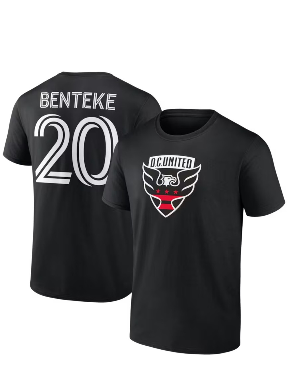 D.C. United Fanatics Logo T-Shirt - Black Benteke men’s size 2XL new XXL